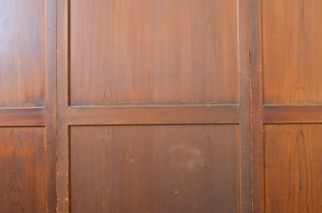 和製アンティーク　時を重ねた深みのある色合いが魅力の帯戸3枚セット(建具、板戸、引き戸)(R-063696)