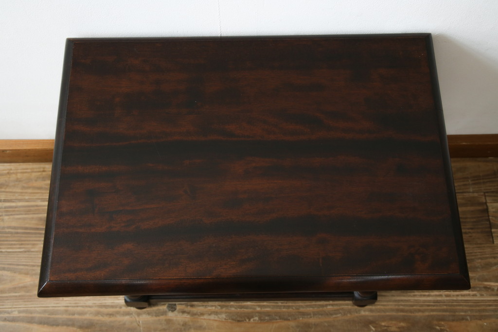 中古　松本民芸家具　#25型スツール・テーブル　クラシカルなデザインがお洒落なサイドテーブル(コーヒーテーブル、カフェテーブル、花台、飾り台、椅子、イス)(R-077949)