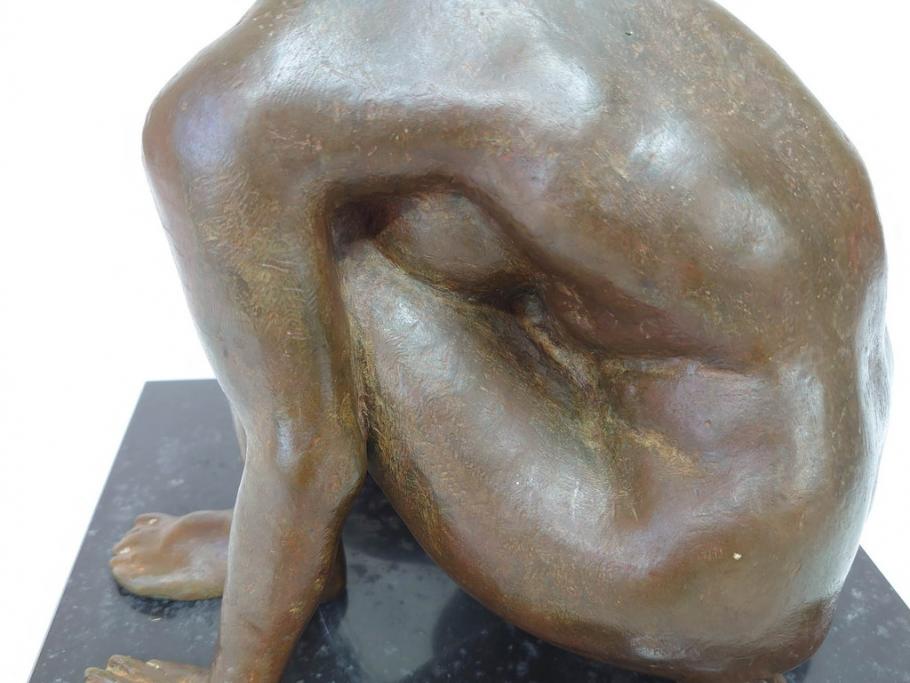 彫刻家　高田博厚　Etude No.4(1973)　H.TAKATA　細かい所まで再現されたブロンズ裸婦像(エチュード、置物、オブジェ、共箱付き)(R-070727)