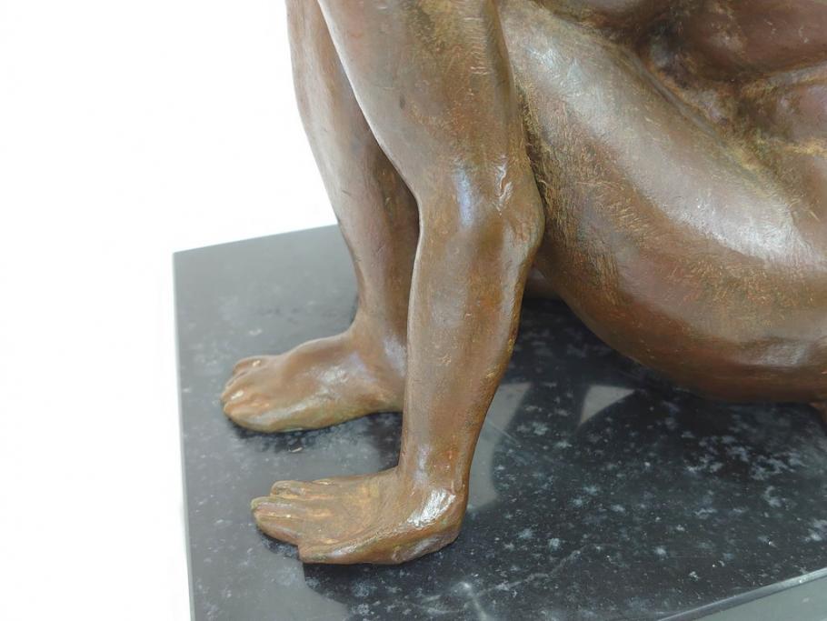 彫刻家　高田博厚　Etude No.4(1973)　H.TAKATA　細かい所まで再現されたブロンズ裸婦像(エチュード、置物、オブジェ、共箱付き)(R-070727)