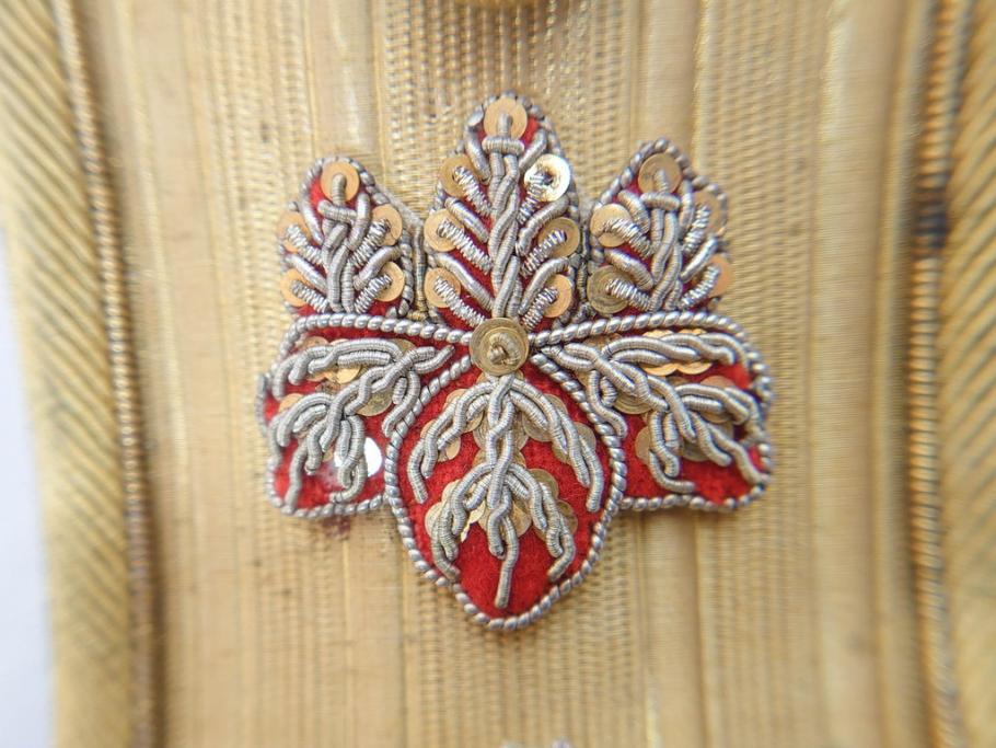 旧日本軍　海軍　尉官　トランク付き(鍵あり)　正帽&正肩章セット(大尉、中尉、少尉、相当官、大礼帽子、軍物、軍服小物、ミリタリー、正装、礼装)(R-070728)