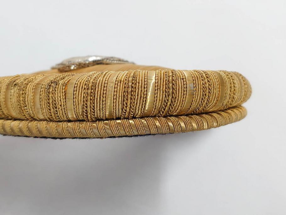 旧日本軍　海軍　尉官　トランク付き(鍵あり)　正帽&正肩章セット(大尉、中尉、少尉、相当官、大礼帽子、軍物、軍服小物、ミリタリー、正装、礼装)(R-070728)