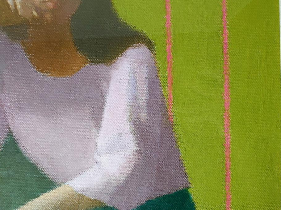 中村清治　「婦人像」　10号(F10)　1974　柔和な雰囲気が魅力的な絵画(額装、油絵、油彩)(R-070731)