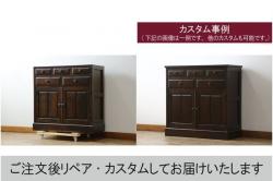 コーナーキャビネットの見た目を変えずに綺麗にリペア!修繕箇所は本体と馴染ませ、現状の品物に合わせて1トーン程落ち着いた色に着色。(コーナーシェルフ、戸棚、収納棚)