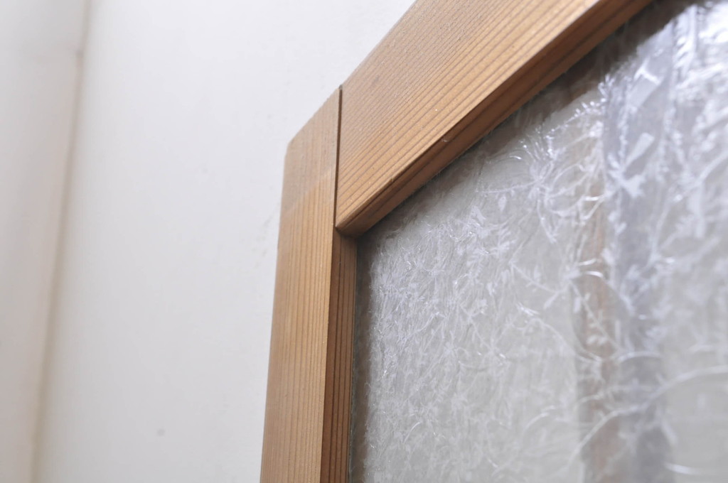 アンティーク建具　大正ロマンなお部屋作りにおすすめなガラス窓4枚セット(引き戸、ガラス戸)(R-068310)