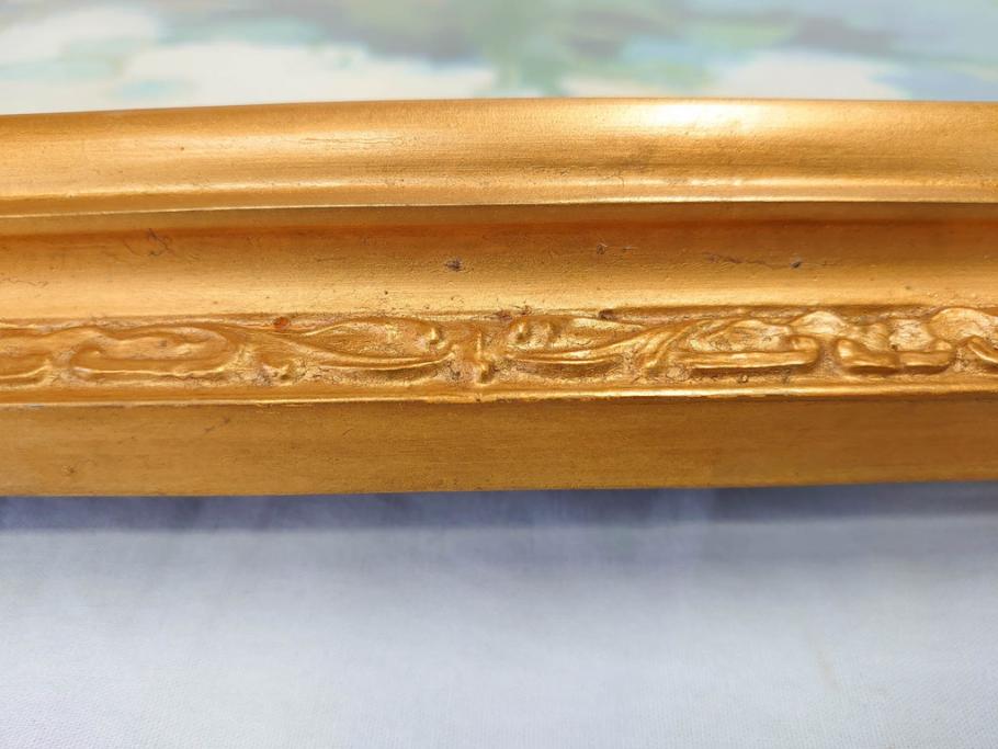 遊馬正　「睡蓮」　1978　4号(F4)　柔らかな風を感じる油彩(油絵、絵画、風景画、額装、ASOMA TADASHI)(R-070735)