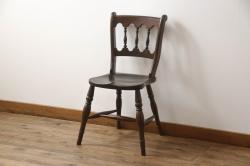 中古美品　ERCOL(アーコール)　淡い花柄のファブリックがお洒落な1人掛けソファ(ラウンジチェア、アームチェア、椅子、1シーターソファ)(R-046913)