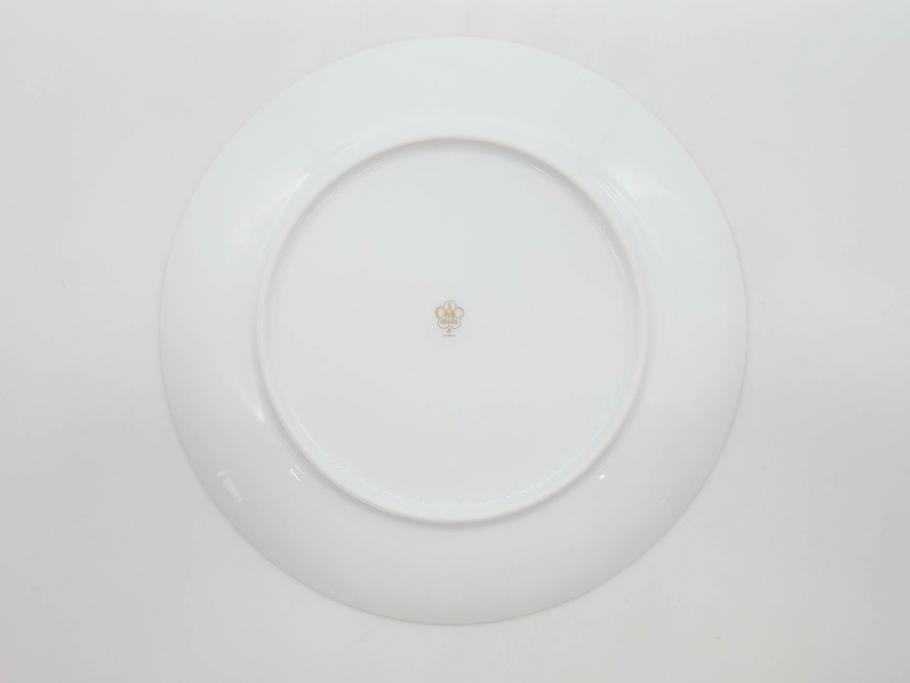 大倉陶園(OKURA、OAC)　ブルーローズ 手描き　バラ　上品なローズの絵付けが魅力的なモーニングセット(皿、プレート、ボウル、カップ&ソーサー、C&S、洋食器、外箱付き、岡染め)(R-077418)