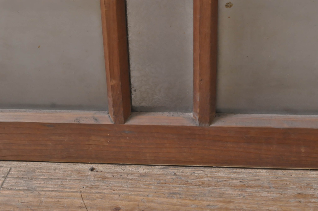 アンティーク建具　大正ロマンの雰囲気を高めるガラス窓2枚セット(引き戸、ガラス戸)(R-068313)