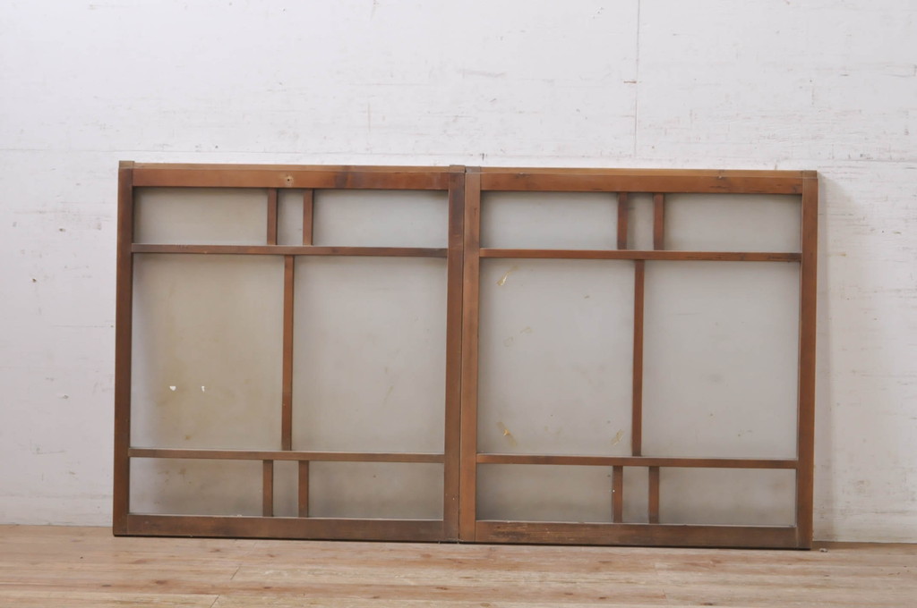 洋服通販 - 新作アイテムを アンティーク建具 大正ロマンの雰囲気を高めるガラス窓2枚セット 建具