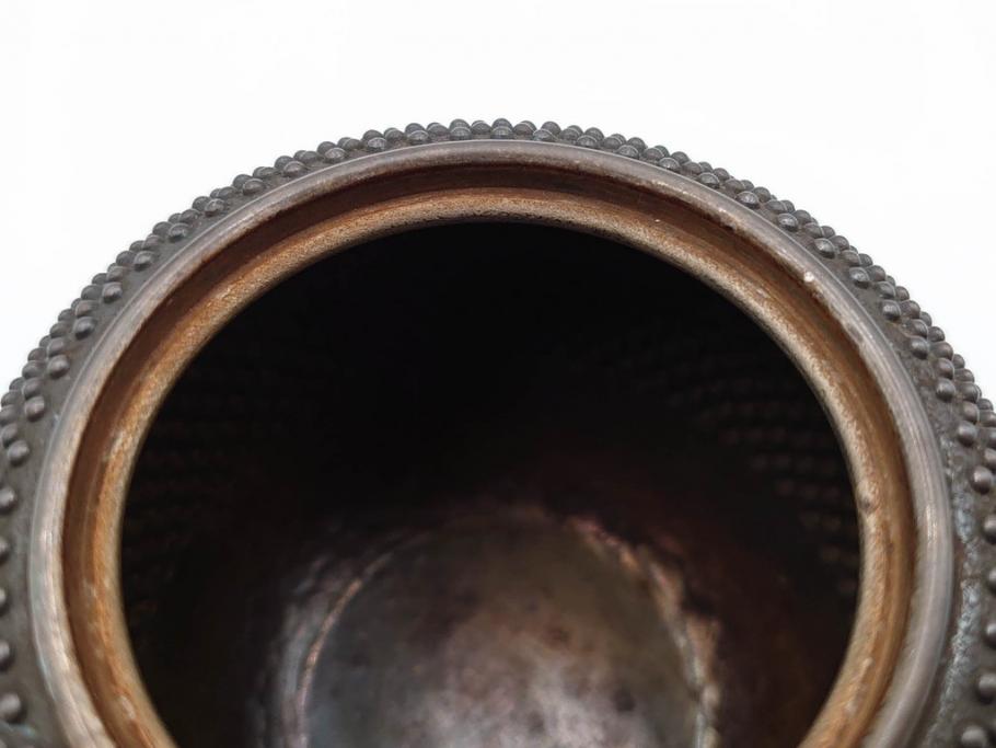 純銀　玉霰　重量 約216g　匠の技が光る急須(銀瓶、横手、煎茶、水注、茶道具、茶器、水差、水指)(R-084504)