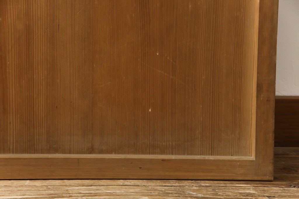 アンティーク建具　情緒あふれる空間づくりにおすすめの御簾戸2枚セット(引き戸、簾戸、簀戸、葭戸、夏障子、夏戸、葦戸)(R-069679)