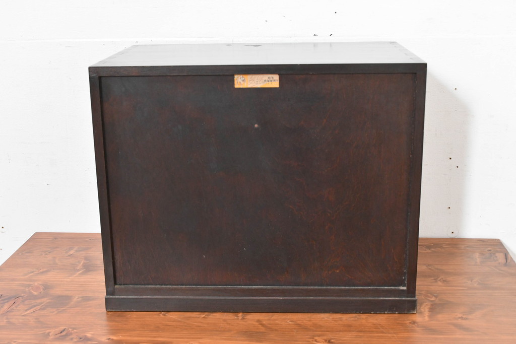中古　美品　松本民芸家具　立体的なデザインが魅力の凸面小引き出し(卓上収納、小物収納)(R-084274)