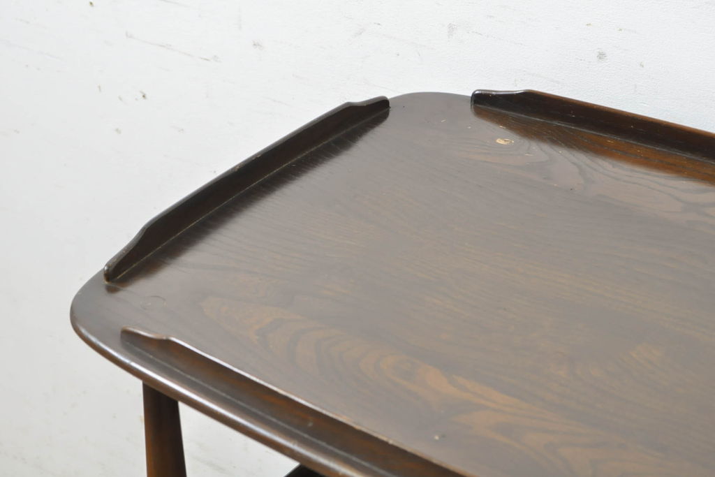 イギリスビンテージ　ERCOL(アーコール)　落ち着いた色合いが品のあるトロリー(キャスターワゴン、キッチンワゴン、ワゴンテーブル、ヴィンテージ)(R-063162)