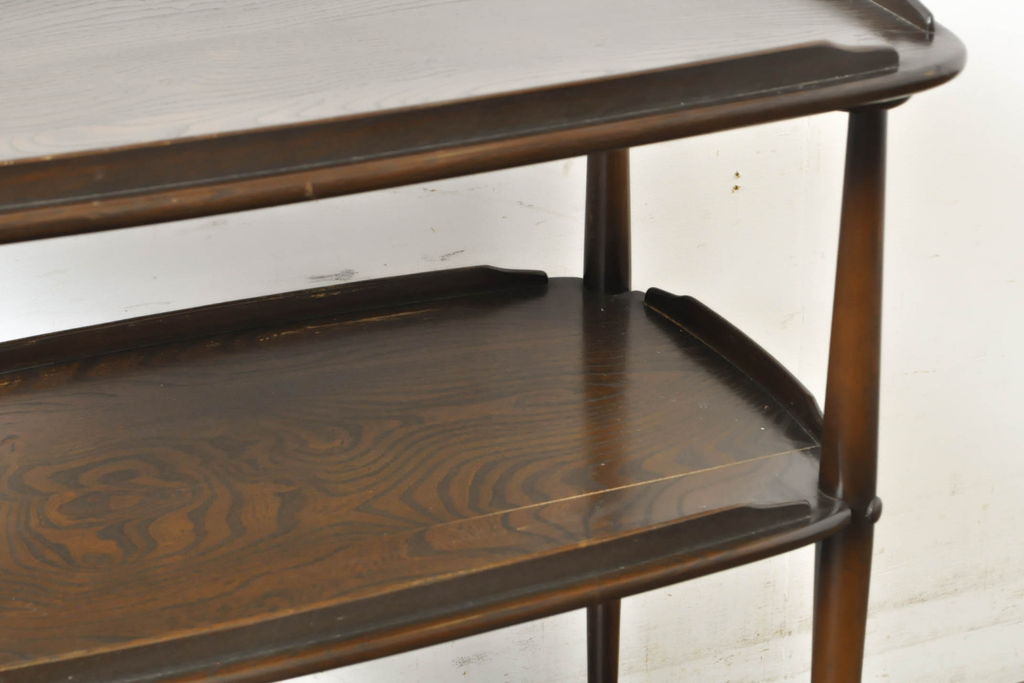 イギリスビンテージ　ERCOL(アーコール)　落ち着いた色合いが品のあるトロリー(キャスターワゴン、キッチンワゴン、ワゴンテーブル、ヴィンテージ)(R-063162)