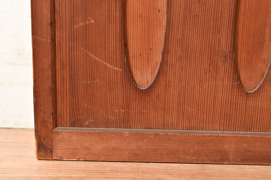 アンティーク建具　風通し抜群!腰板の仕掛けが魅力の簀戸2枚セット(建具、簾戸、葭戸、夏障子、すど、葦戸)(R-048562)