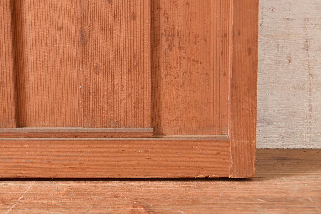 アンティーク建具　風通し抜群!腰板の仕掛けが魅力の簀戸2枚セット(建具、簾戸、葭戸、夏障子、すど、葦戸)(R-048562)