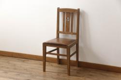 中古　希少な絶版品　カリモク家具(karimoku)　ルスティック(RUSTIC)　カントリースタイルの空間づくりにおすすめな2人掛けベンチ(長椅子、板座チェア)(R-073943)