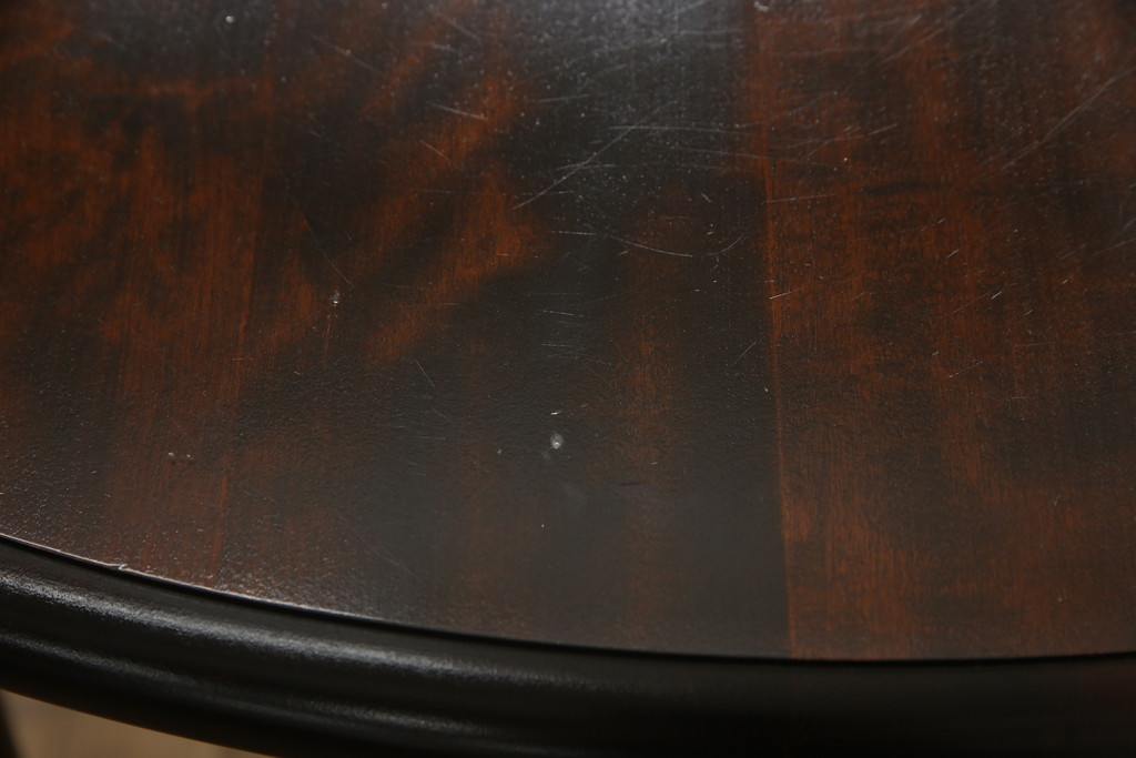 中古　北海道民芸家具　希少な絶版品!　深みのある色合いが美しいダイニングテーブル(食卓)(R-055529)