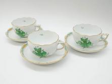 【骨董買取】ヘレンド　ハンガリー　HEREND HVNGARY　アポニー・グリーン　ティーカップ&ソーサー(C&S、HUNGARY、洋食器)を買取りました。
