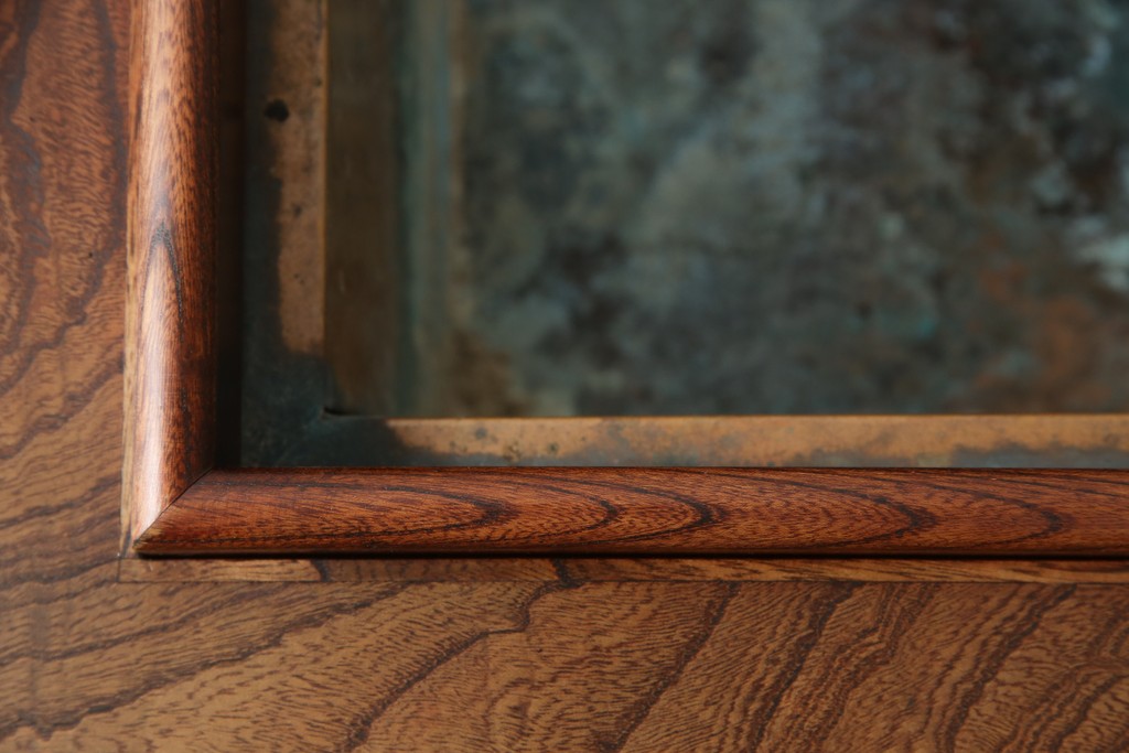 中古　岩谷堂箪笥　56　美しい欅の杢目が迫力のある長火鉢(定価約45万円)(木製火鉢、ローテーブル、座卓)(R-058700)