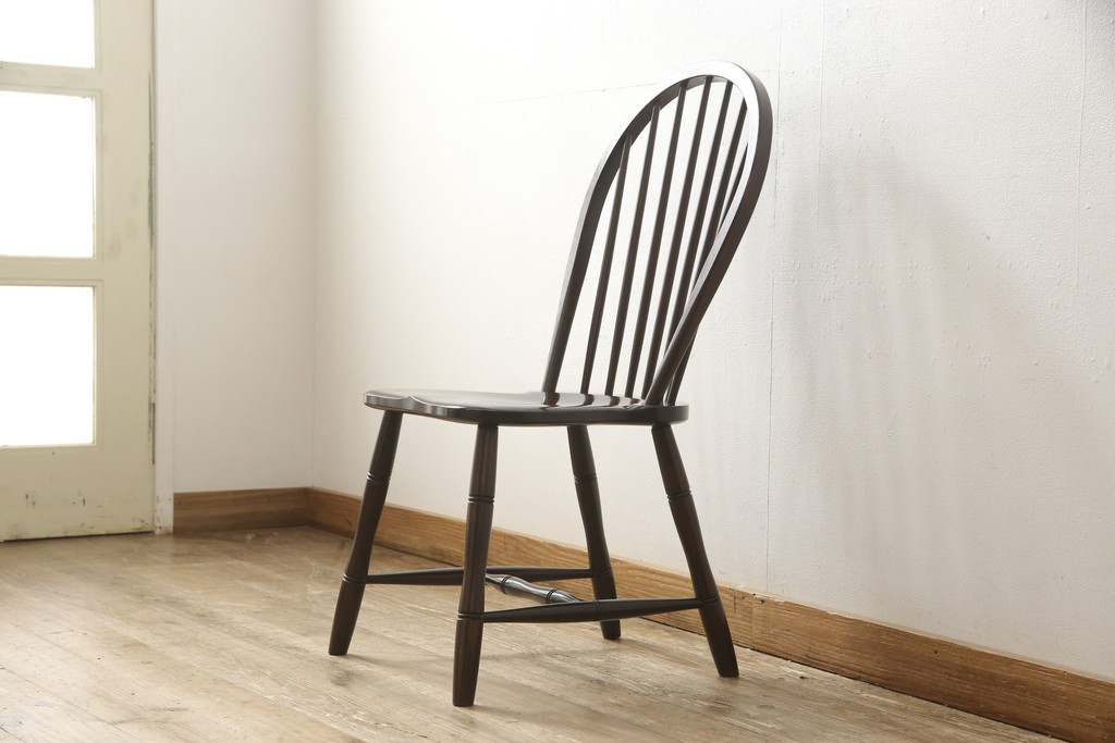 中古　美品　松本民芸家具　クラシックなデザインの#72リーチ型チェア(ダイニングチェア、椅子、板座チェア)(R-058557)
