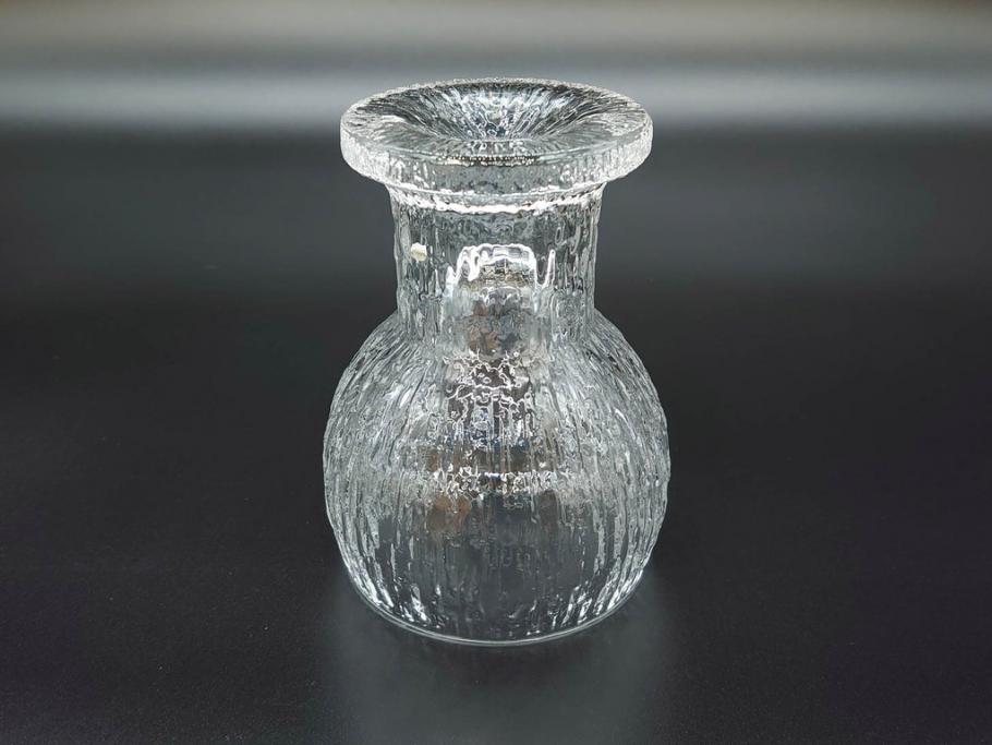 ヴィンテージ　廃番　iittala(イッタラ)　Kekkerit(ケッケリト)　氷の彫刻のような美しく存在感のあるショットグラス6客セット(ミニグラス、ガラス、箱付き、ビンテージ、北欧食器)(R-070739)