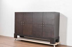 中古　美品　展示品　AIDEC(アイデック)　スタイリッシュなモダンデザインがお洒落なサイドボード(収納棚、戸棚、リビングボード、キャビネット)(定価約33万円)(R-084424)