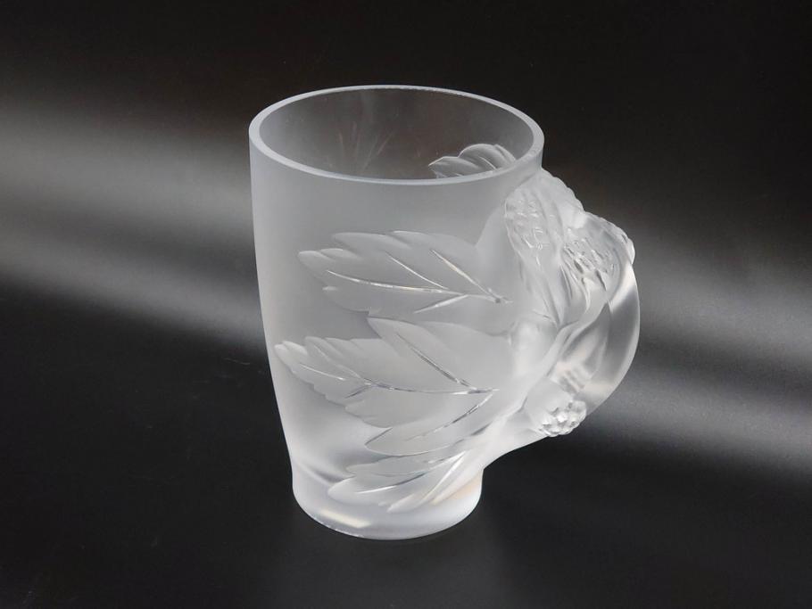 1986年　フランス　LALIQUE(ラリック)　キリンビアマグコレクション　コレクターズグラス　匠の技が光るビアマグ(クリスタルグラス、ジョッキ、KIRIN COLLECTORS GLASS、グラス)(R-077765)　