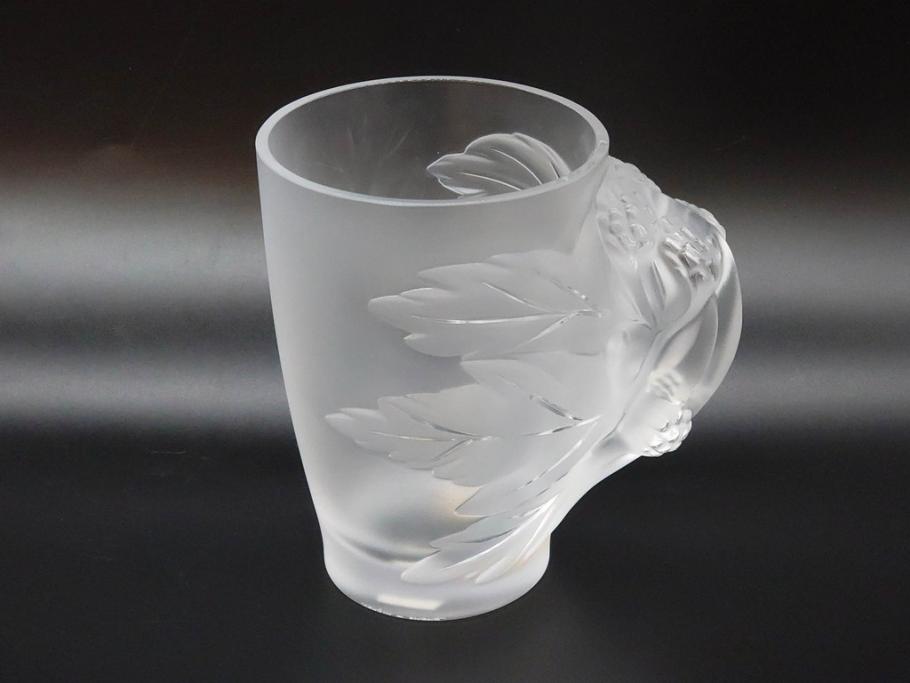1986年　フランス　LALIQUE(ラリック)　キリンビアマグコレクション　コレクターズグラス　匠の技が光るビアマグ(クリスタルグラス、ジョッキ、KIRIN COLLECTORS GLASS、グラス)(R-077765)　