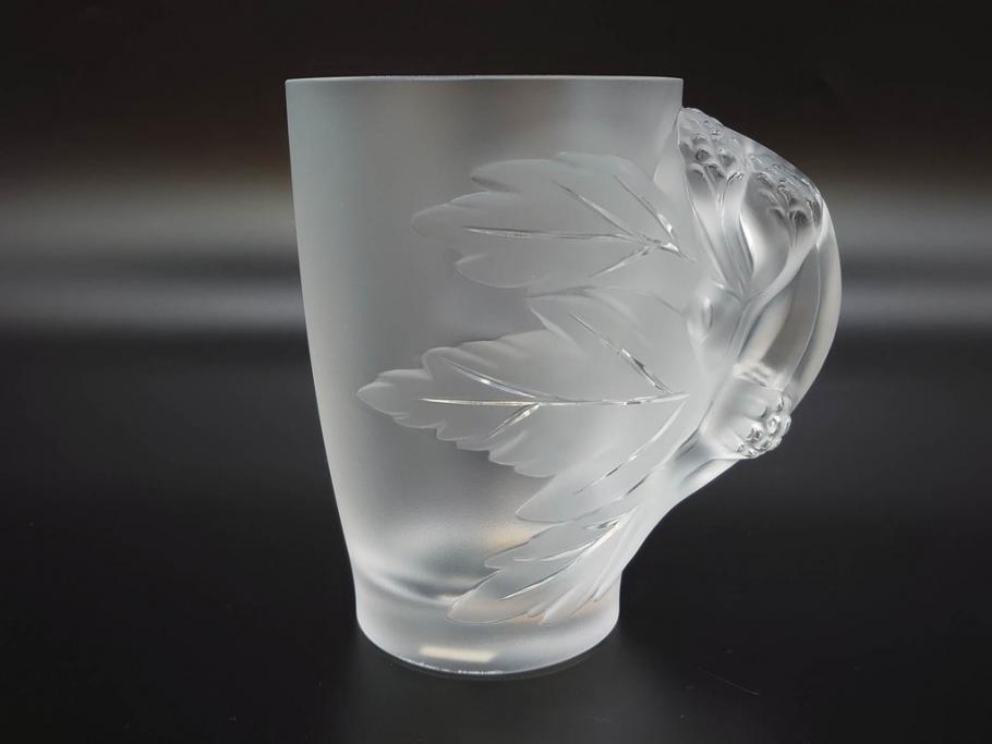 1986年　フランス　LALIQUE(ラリック)　キリンビアマグコレクション　コレクターズグラス　匠の技が光るビアマグ(クリスタルグラス、ジョッキ、KIRIN COLLECTORS GLASS、グラス)(R-077765)　