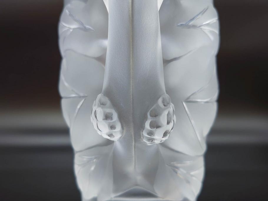 1986年　フランス　LALIQUE(ラリック)　キリンビアマグコレクション　コレクターズグラス　匠の技が光るビアマグ(クリスタルグラス、ジョッキ、KIRIN COLLECTORS GLASS、グラス)(R-077765)　