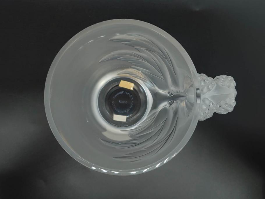 1986年　フランス　LALIQUE(ラリック)　キリンビアマグコレクション　コレクターズグラス　匠の技が光るビアマグ(クリスタルグラス、ジョッキ、KIRIN COLLECTORS GLASS、グラス)(R-077765)　