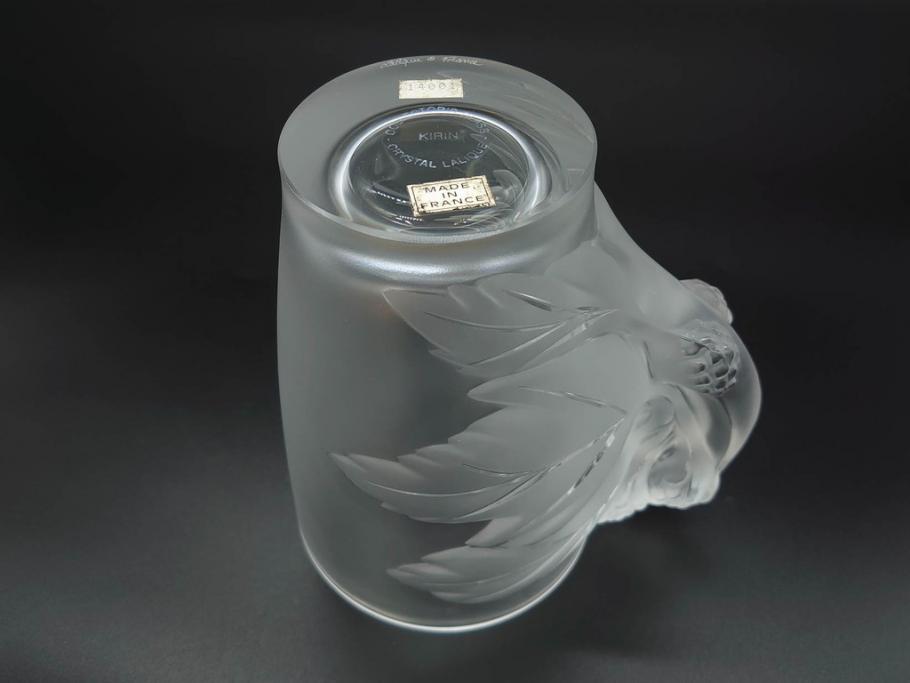 1986年　フランス　LALIQUE(ラリック)　キリンビアマグコレクション　コレクターズグラス　匠の技が光るビアマグ(クリスタルグラス、ジョッキ、KIRIN COLLECTORS GLASS、グラス)(R-077765)　