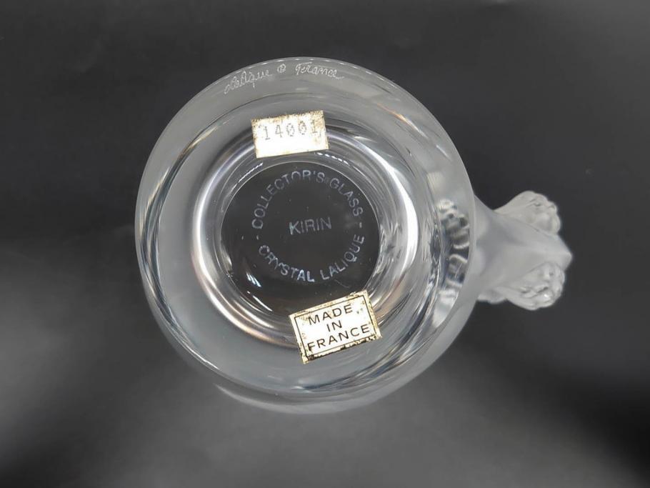 1986年　フランス　LALIQUE(ラリック)　キリンビアマグコレクション　コレクターズグラス　匠の技が光るビアマグ(クリスタルグラス、ジョッキ、KIRIN COLLECTORS GLASS、グラス)(R-077765)　