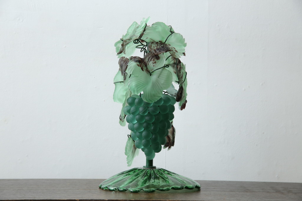 中古　イタリア　トーソー社(TOSO CESARE)　ムラーノガラス(MURANO)　ブドウ(葡萄、ぶどう)　1灯　空間のアクセントになるテーブルスタンド(テーブルライト、卓上ランプ、ベネチアングラス、ムラノガラス)(R-083330)