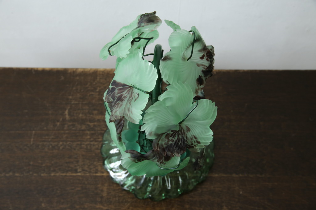 中古　イタリア　トーソー社(TOSO CESARE)　ムラーノガラス(MURANO)　ブドウ(葡萄、ぶどう)　1灯　空間のアクセントになるテーブルスタンド(テーブルライト、卓上ランプ、ベネチアングラス、ムラノガラス)(R-083330)