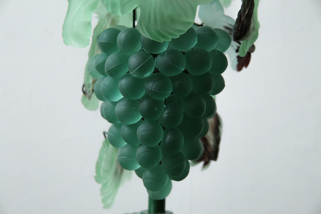 中古　イタリア　トーソー社(TOSO CESARE)　ムラーノガラス(MURANO)　ブドウ(葡萄、ぶどう)　1灯　空間のアクセントになるテーブルスタンド(テーブルライト、卓上ランプ、ベネチアングラス、ムラノガラス)(R-083330)