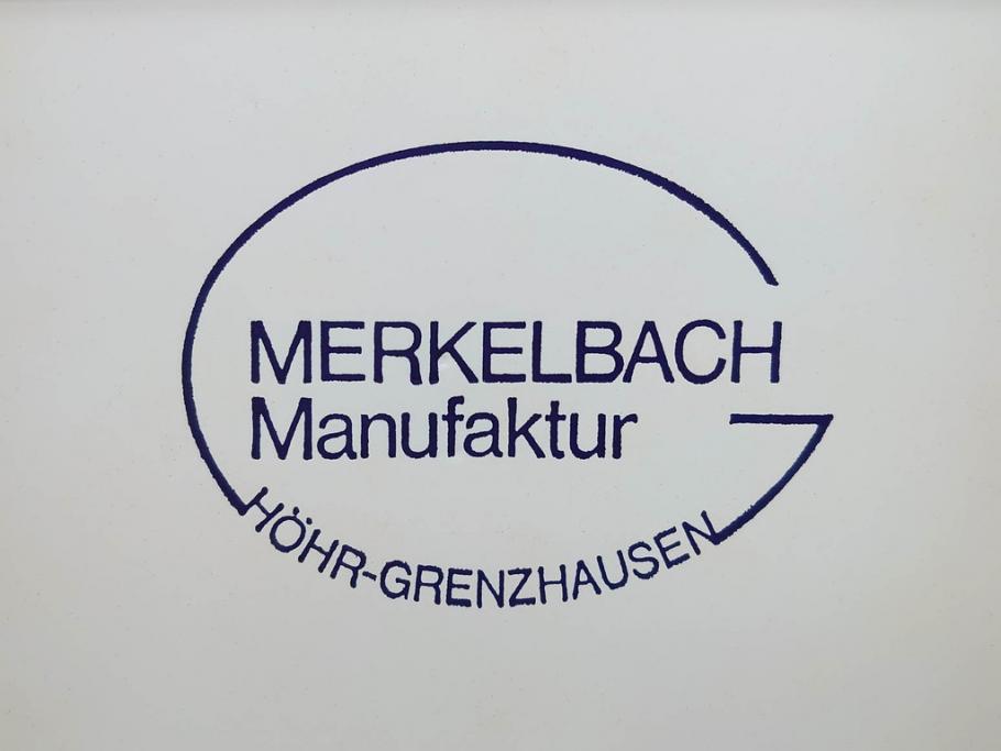 ドイツ　MERKELBACH(メルケルバッハ)　　限定3000　503/3000　524/3000　丸いフォルムとユニークなモチーフが可愛らしいビアマグ2点セット(蓋付き、ビールジョッキ、陶器、1757年、1902年、外箱付)(R-077767)