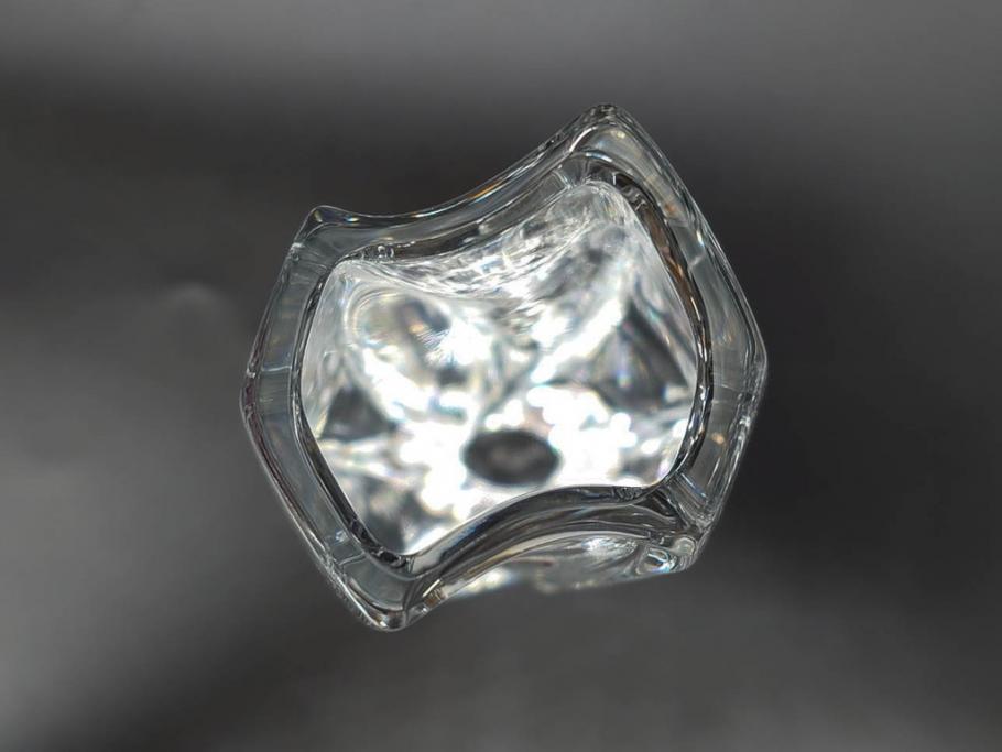 フランス　Baccarat　バカラ　ジベルニー　RRigot(リゴット)　柔らかな曲線美が輝く花瓶(花器、花生け、フラワーベース、花入れ、クリスタルガラス、外箱付き)(R-077675)