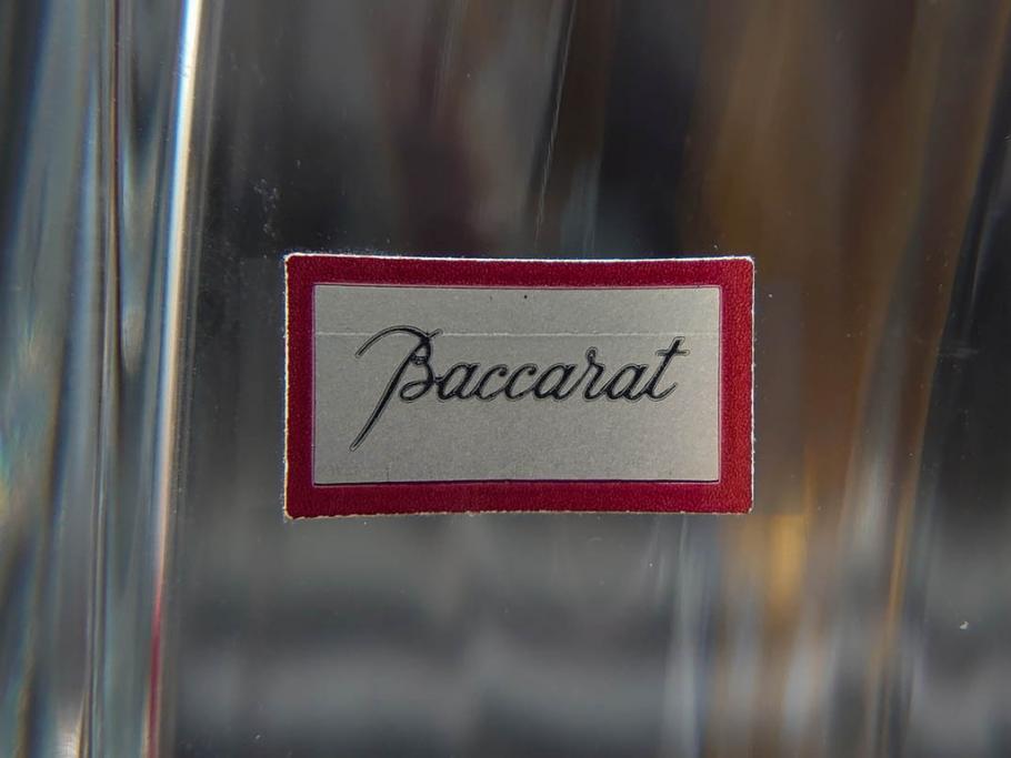 フランス　Baccarat　バカラ　ジベルニー　RRigot(リゴット)　柔らかな曲線美が輝く花瓶(花器、花生け、フラワーベース、花入れ、クリスタルガラス、外箱付き)(R-077675)