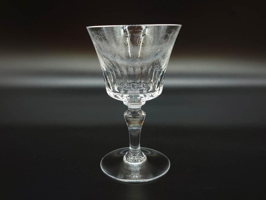 フランス　Baccarat　バカラ　Parme(パルメ)　Talleyrand(タリランド)　Oenologie(オノロジー)　意匠を凝らしたエレガントなグラス4客セット(花、鳳凰、ワイングラス、ロックグラス、スピリットグラス、コップ、タンブラー、フルレッドクリスタルガラス)(R-077676)