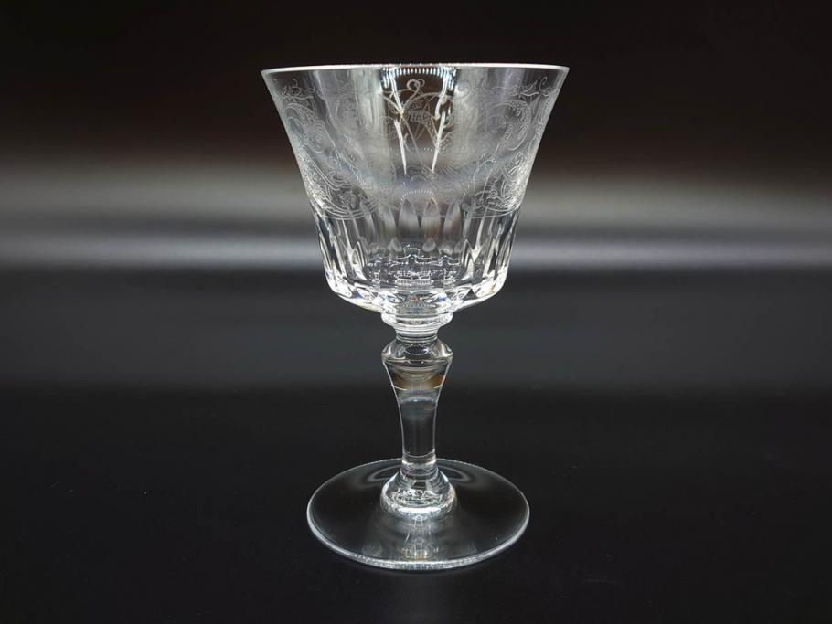 フランス　Baccarat　バカラ　Parme(パルメ)　Talleyrand(タリランド)　Oenologie(オノロジー)　意匠を凝らしたエレガントなグラス4客セット(花、鳳凰、ワイングラス、ロックグラス、スピリットグラス、コップ、タンブラー、フルレッドクリスタルガラス)(R-077676)