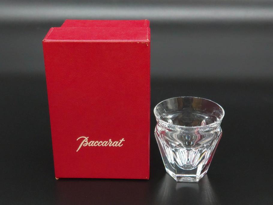フランス　Baccarat　バカラ　Parme(パルメ)　Talleyrand(タリランド)　Oenologie(オノロジー)　意匠を凝らしたエレガントなグラス4客セット(花、鳳凰、ワイングラス、ロックグラス、スピリットグラス、コップ、タンブラー、フルレッドクリスタルガラス)(R-077676)
