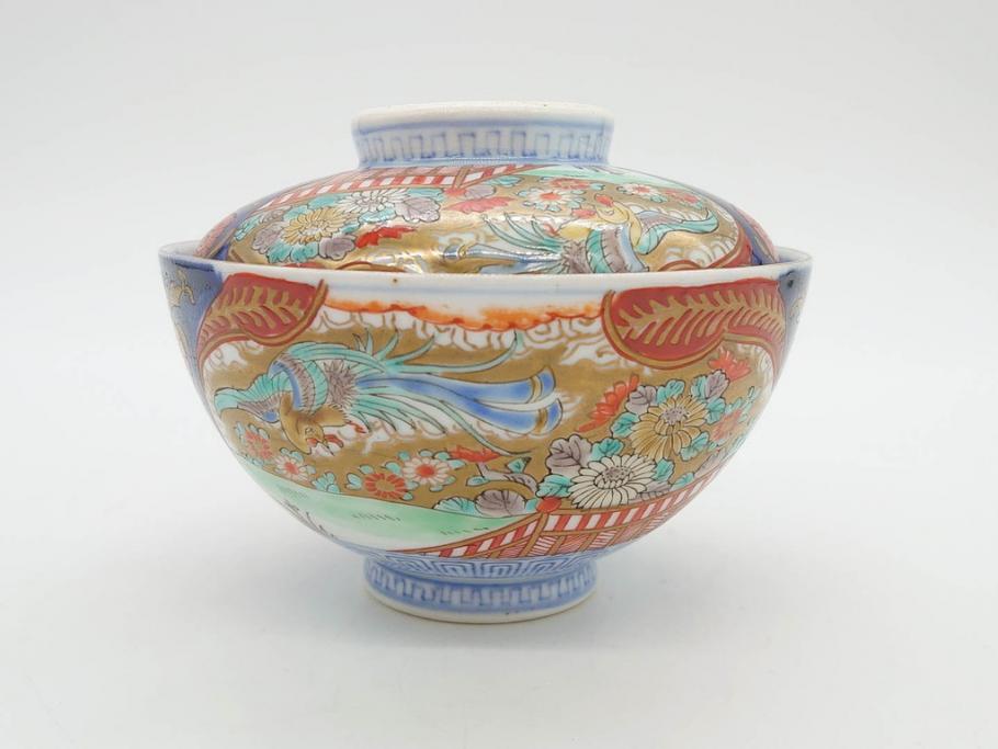 伊万里焼 6寸皿 桃、松、梅、鳥柄 明治時代 | Antique Nanae
