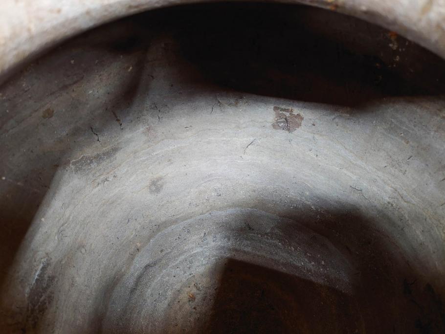 鎌倉時代～室町時代　珠洲焼　高さ46cm　素朴な美しさを感じる壷(綾杉文、甕、壺)(R-077678)
