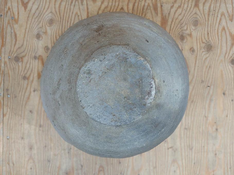鎌倉時代～室町時代　珠洲焼　高さ46cm　素朴な美しさを感じる壷(綾杉文、甕、壺)(R-077678)