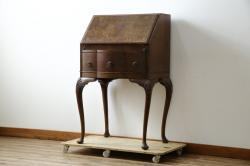 中古　神戸洋家具　メープル不二屋(MAPULE FUJIYA)　上品で洗練された佇まいが魅力の両袖デスク(両袖机、ニーホールデスク、ワークデスク、オフィスデスク、在宅用、在宅ワーク用)(定価約48万円)(R-066913)