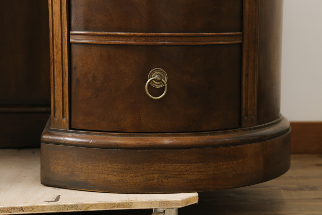 中古　DREXEL HERITAGE(ドレクセルヘリテイジ)　Cameo Classics(キャメオクラシックス)　高級感溢れるキドニーデスク(両袖デスク、机、ワークデスク、カウンターテーブル、在宅用、在宅ワーク用)(R-077039)
