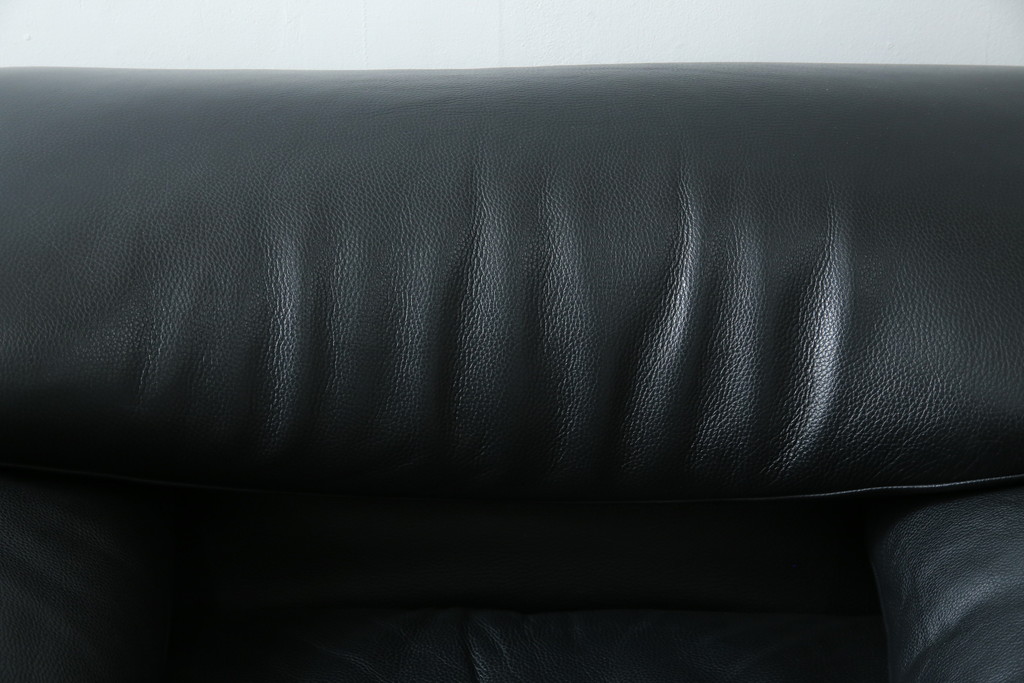 中古　美品　展示品　Poltromec(ポルトロメック)社　ジェミニシリーズ　レザー(本革)　1人掛けソファ(一人掛け、1Pソファ)(定価約30万円)(R-084249)